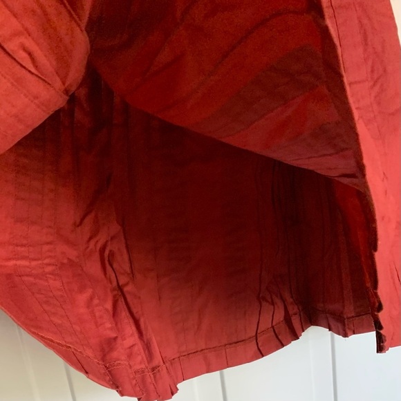 Ann Taylor LOFT Rust Pleated & Belted Skater Skirt, [Sz 8] - Picture 7 of 11